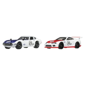 HOT WHEELS PREMIUM SET 2 MASINUTE METALICE TOYOTA 2000GT SI TOYOTA SUPRA SCARA 1 LA 64 - Img 2
