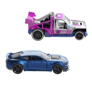 HOT WHEELS SET 2 MASINUTE METALICE PULL BACK CAMARO ZL1 2022 SI LOLUX 1:43 - Img 3
