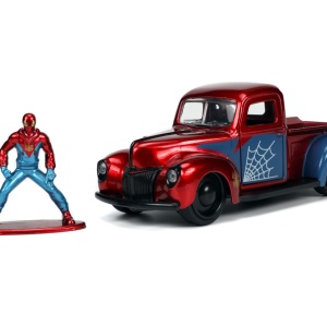 JADA MARVEL SET MASINUTA METALICA FORD PICK UP SCARA 1:32 SI FIGURINA METALICA SPIDER MAN - Img 3