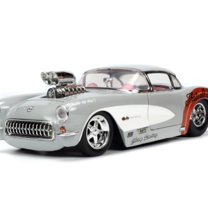 JADA MASINUTA METALICA BUGS BUNNY 1957 CHEVROLET CORVETTE 1:24 - Img 3