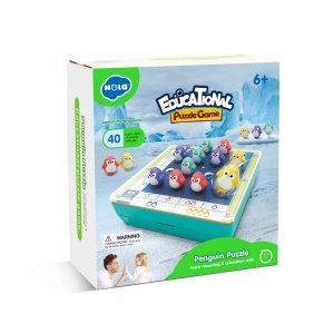 Joc educativ pentru copii cu Activitati de Concentrare, Puzzle Pinguini