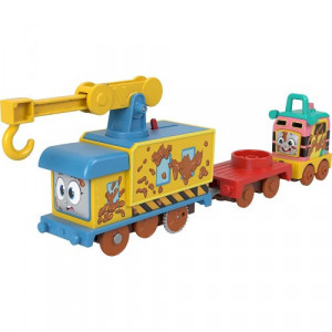 Locomotiva Motorizata Muddy Fix'Em Up cu doua vagoane, Thomas si Prietenii - Img 2