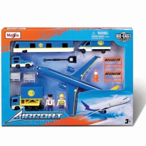 MAISTO SET AEROPORT AVION ALBASTRU