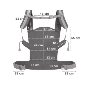 MARSUPIU ERGONOMIC KINDERKRAFT NINO, PANA LA 20 KG, CONFETTI GREY - Img 6
