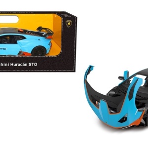 Masina cu telecomanda Lamborghini Huracan STO albastru, scara 1:14, dimensiuni 43x25.5x17.5cm - Img 9