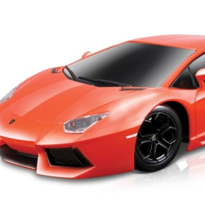 Masinuta copii Lamborghini Aventador Coupe 1:24, portocalie, cu sunete si lumini - Img 2