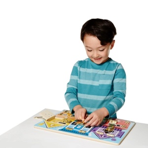 MELISSA AND DOUG SET DE INVATARE PLACA CU ZAVOARE DIN LEMN - Img 5