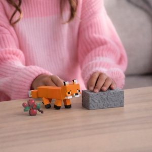 MINECRAFT CRAFT A BLOCK FIGURINA FOX 8CM - Img 3