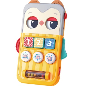 Mini tablita educativa interactiva Hola, bufnita, muzica si lumini, 19.4x11.5x4.8cm
