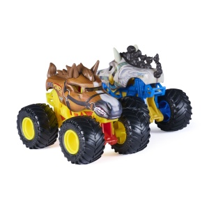 MONSTER JAM SET 2 MASINUTE METALICE HORSE POWER SI TEMPEST STEED SCARA 1 LA 64 - Img 3