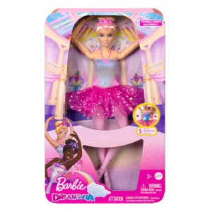 Papusa Barbie Dreamtopia, Balerina cu Detalii Luminoase si Par Blond - Img 2