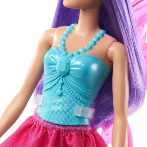 Papusa Barbie Dreamtopia, Zana cu Par Mov - Img 6