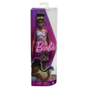 PAPUSA BARBIE FASHIONISTA SATENA CU OCHELARI DE SOARE GALBENI - Img 2