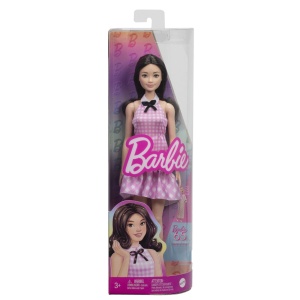 Papusa Barbie Fashionistas Bruneta cu Rochita Roz - Img 2