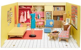 Papusa cu accesorii, Mattel, 75th Anniversary Retro Barbie Dream House - Img 5
