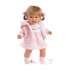 Păpușă Llorens Carla cu hăinuțe roz – 42 cm