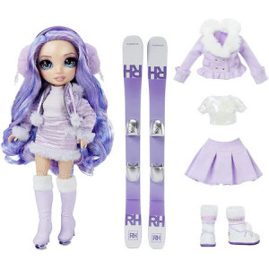 Papusa Rainbow High, Winter Break Violet Willow, cu 2 tinute complete - Img 3