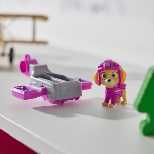 PATRULA CATELUSILOR ACTION PUPS SET VEHICUL DE SALVARE HOVERBOARD SI FIGURINA SKYE 5 CM - Img 4