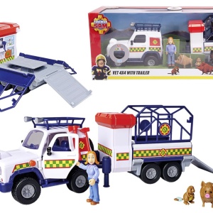 POMPIERUL SAM VEHICUL SALVARE ANIMALE CU FIGURINE SI REMORCA - Img 7
