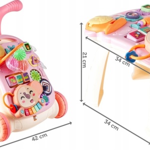 Premergator Muzical cu Activitati 5in1 cu Masa educationala, Panou de Baschet si Pian - Img 4
