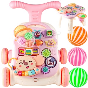 Premergator Muzical cu Activitati 5in1 cu Masa educationala, Panou de Baschet si Pian - Img 14