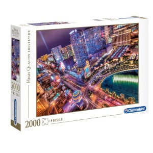 Puzzle Clementoni - Las Vegas noaptea, 2000 piese