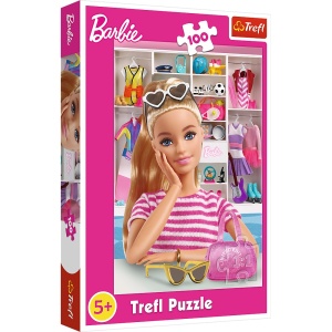 PUZZLE TREFL 100 BARBIE SA O CUNOASTEM PE BARBIE - Img 1