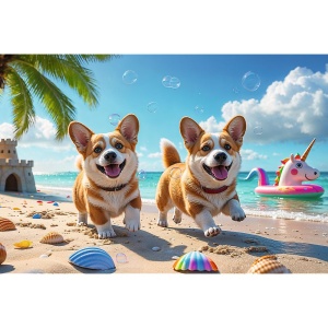 PUZZLE TREFL 100 CATEL CORGI - Img 2