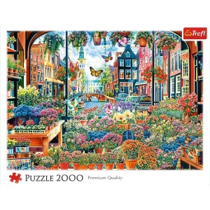 PUZZLE TREFL 2000 MAGAZIN DE FLORI IN AMSTERDAM - Img 3