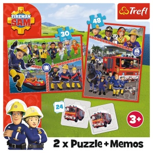 PUZZLE TREFL 2IN1 MEMO POMPIERUL SAM ECHIPA POMPIERILOR - Img 5