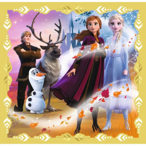 Puzzle Trefl 3 in 1, Frozen II, Ana si Elsa, 106 piese - Img 4