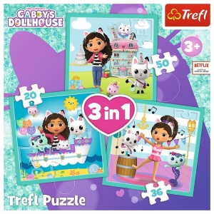 PUZZLE TREFL 3IN1 GABBYS DOLLHOUSE ACTIVITATILE LUI GABBY - Img 5
