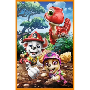 PUZZLE TREFL 3X80 PATRULA CATELUSILOR EROII DINOZAURILOR - Img 4