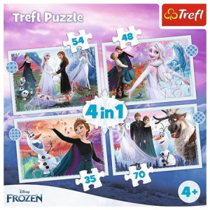 Puzzle Trefl 4in1– Frozen Magie in Padure,207piese - Img 6