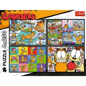 PUZZLE TREFL 4X250 LUI GARFIELD NU II PLACE ZIUA DE LUNI - Img 6