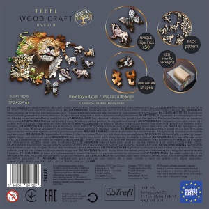PUZZLE TREFL DIN LEMN 500+1 PIESE FELINELE DIN JUNGLA - Img 4