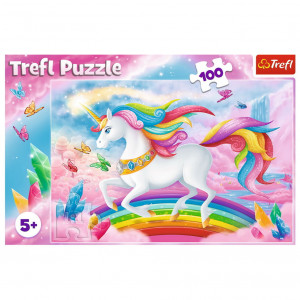 Puzzle Trefl, Lumea de cristal a unicornilor, 100 piese - Img 3
