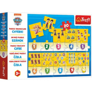 Puzzle Trefl Sa Invatam Numerele cu Patrula Catelusilor,20 piese - Img 1