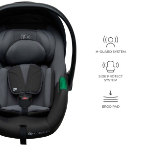 SCOICA AUTO I-SIZE, 40-87 CM, KINDERKRAFT MINK PRO2 , GREY - Img 4