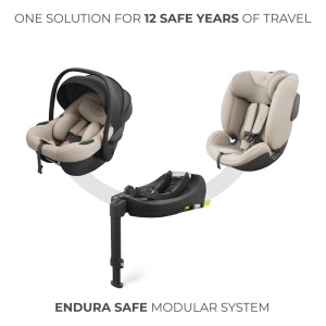 SCOICA AUTO KINDERKRAFT I-LITE CU BAZA ENDURA SAFE FX BEIGE - Img 2