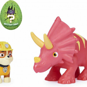 Set 2 figurine Paw Patrol Dino Rescue, Rubble si Triceratops - Img 2