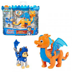 Set 2 Figurine Paw Patrol Rescue Knights - Chase si Dragonul Draco - Img 4