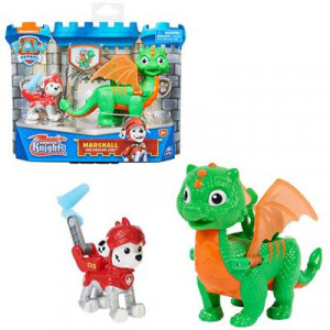 Set 2 Figurine Paw Patrol Rescue Knights - Marshall si Dragonul Jade - Img 3