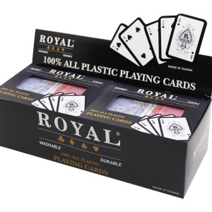 SET 2 PACHETE CARTI ROYAL CANASTA POKER DIN PLASTIC - Img 2