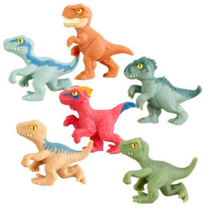 Set 6 Figurine Goo Jit Zu care pot fi intinse, Jurassic World - Img 1