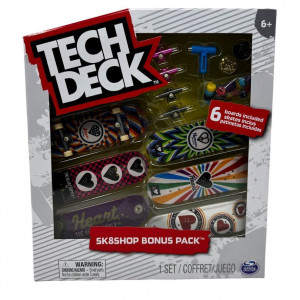 Set 6 mini placi skateboard, Tech Deck, Bonus Pack, The Heart Supply