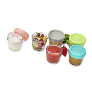SET 6 RECIPIENTE STICLA PENTRU HRANA BEBE, MELII, 118 ML - Img 3