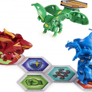 Set Bakugan Geogan Rising, Starter Pack - Fenneca Ultra, Dragonoid si Sharktar - Img 3