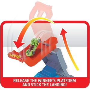 Detaliu lansator din setul Hot Wheels Action Hill Climb Champion