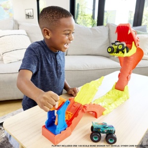 Set de joaca Hot Wheels Monster Truck, multicolor, include masinuta Bone Shaker - Img 5